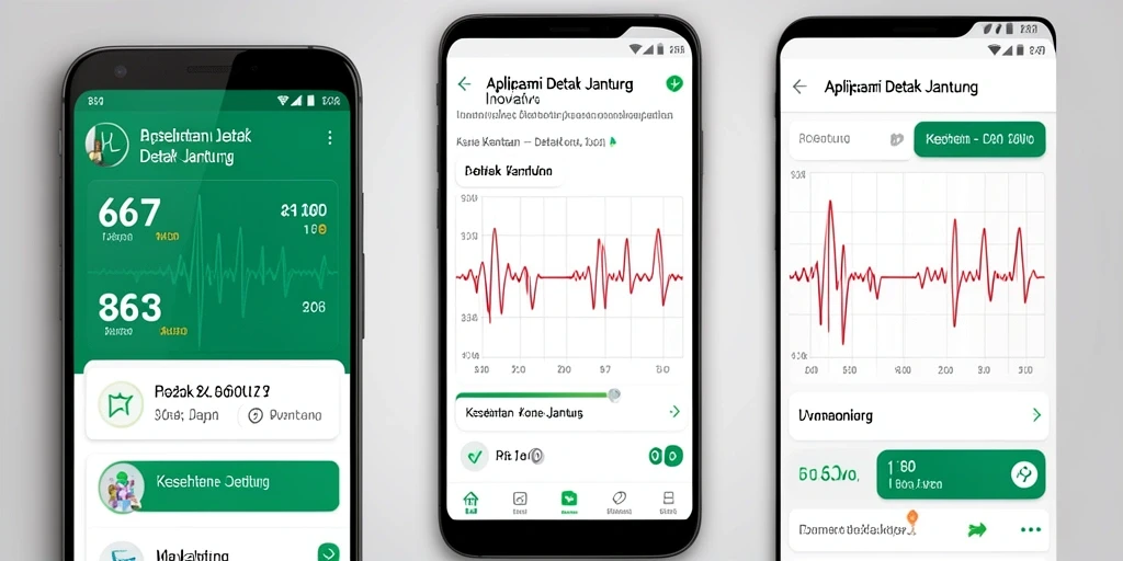 Antarmuka aplikasi 66D yang menyederhanakan pemantauan detak jantung.