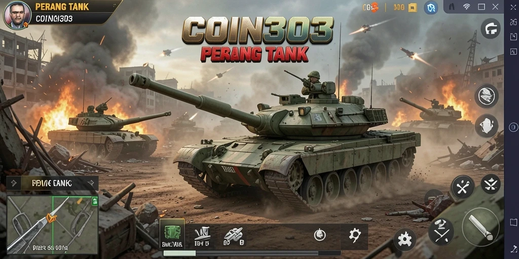 Tampilan seru pertempuran tank dalam COIN303.