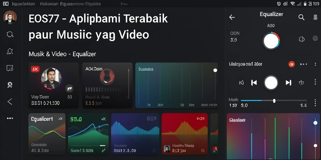 Antarmuka EOS77 yang intuitif dengan berbagai fungsi Equalizer.