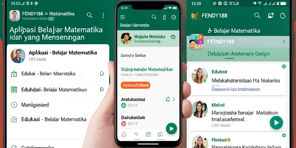 Screenshot antarmuka aplikasi FENDY188 untuk Belajar Matematika yang menarik.