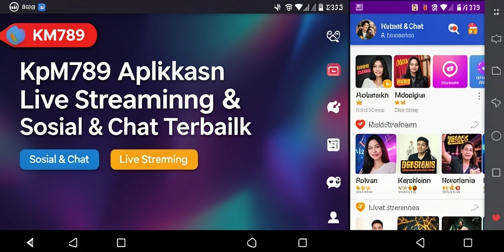 Antarmuka KM789 yang menarik untuk Live Streaming.