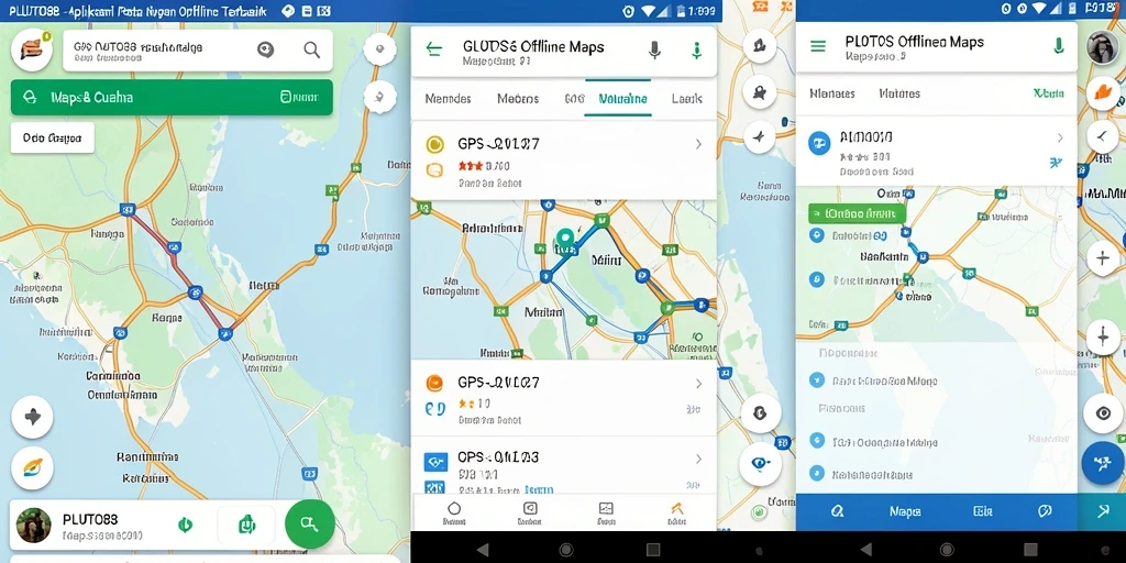 Antarmuka sederhana dan fungsional dari PLUTO88 untuk navigasi offline.