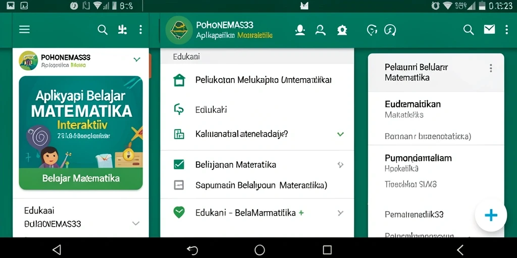 Tampilan antarmuka aplikasi POHONEMAS33 yang interaktif dan menarik.