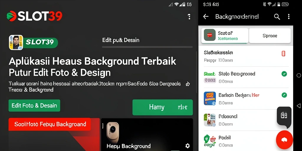 Tampilan antarmuka SLOT39 saat menghapus latar belakang gambar.