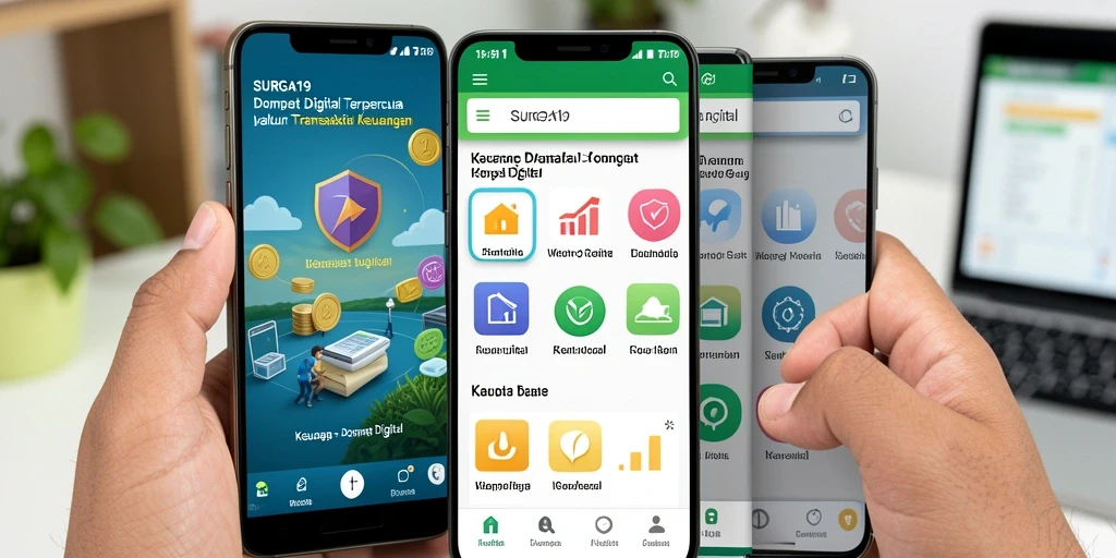 Tampilan antarmuka SURGA19 yang modern dan sederhana untuk pengguna.